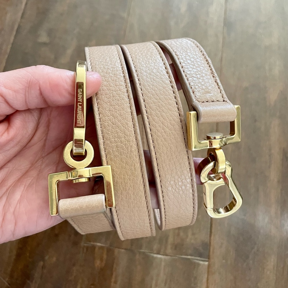 Saint Laurent Brown Shoulder Strap